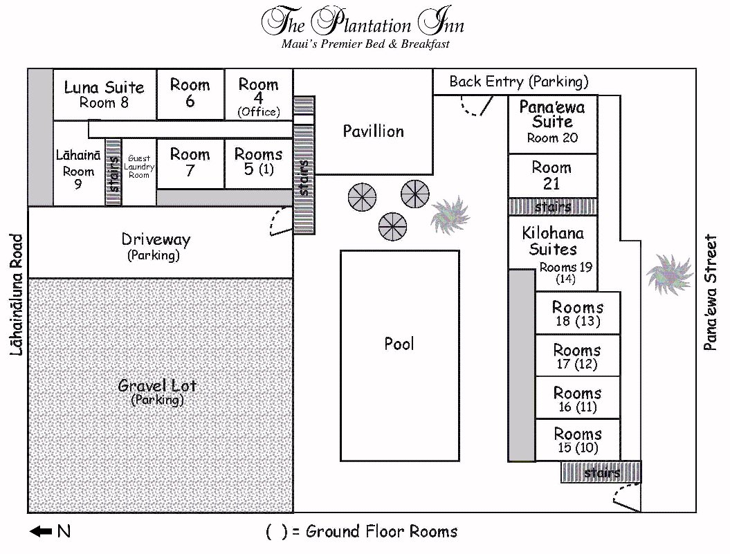 Map Layout The Plantation Inn